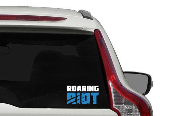 Roaring Riot Stacked Logo Vinyl Decal